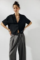 FLOWY POCKET SHIRT