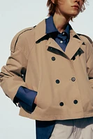 SHORT CAPE TRENCH COAT