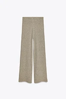 PANTALON LARGE EN MAILLE COUPÉE
