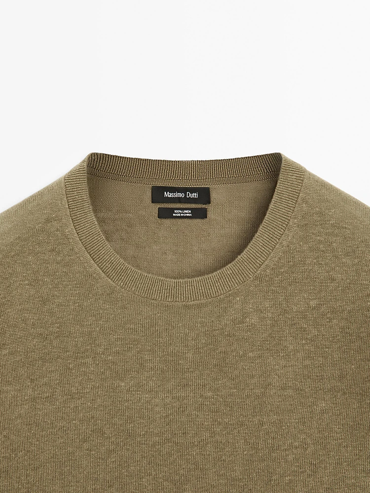 Pull en maille 100 % lin