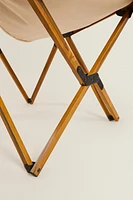 FOLDING ALUMINUM AND CANVAS CHAIR