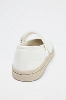 FABRIC STRAP BALLET FLATS