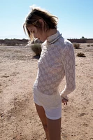 LACE HIGH NECK TOP