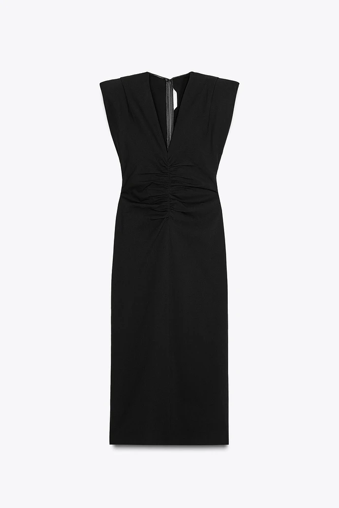 ROBE MI-LONGUE À ÉPAULETTES COLLECTION ZW