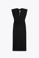ROBE MI-LONGUE À ÉPAULETTES COLLECTION ZW