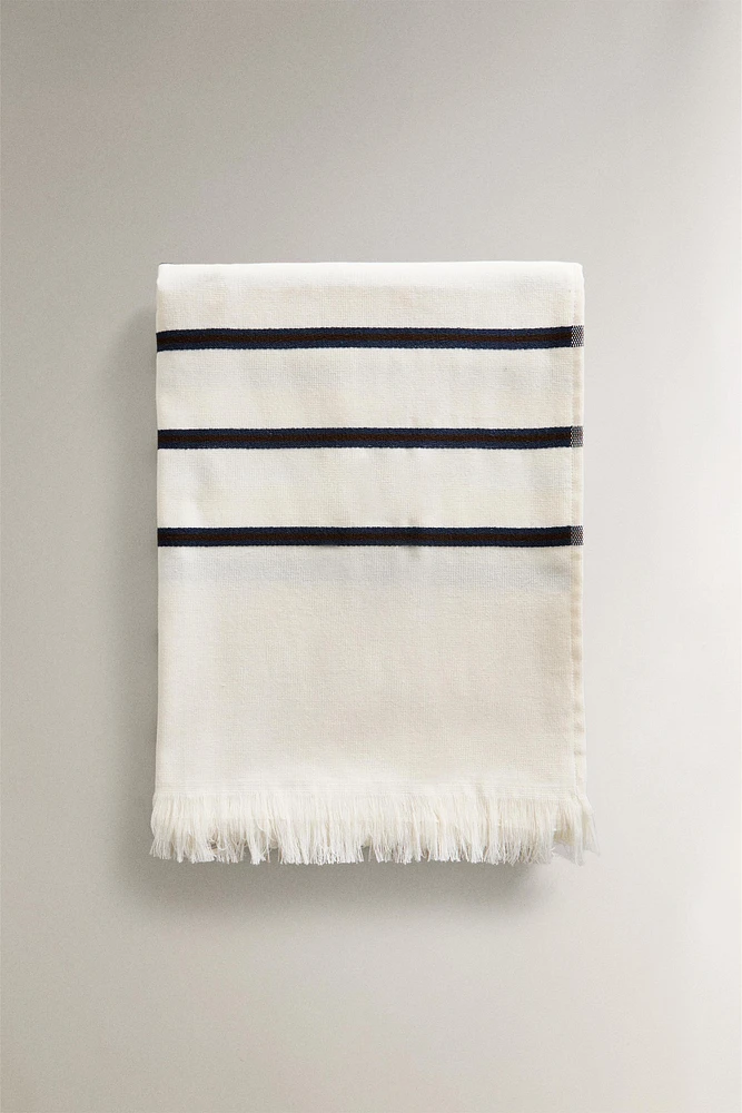 STRIPED COTTON BEACH TOWEL