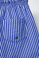 6-14 YEARS/ SEERSUCKER SWIM SHORTS