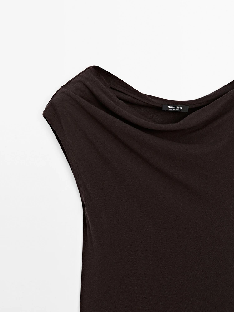 Top asymétrique 100 % coton