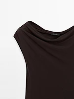 Top asymétrique 100 % coton