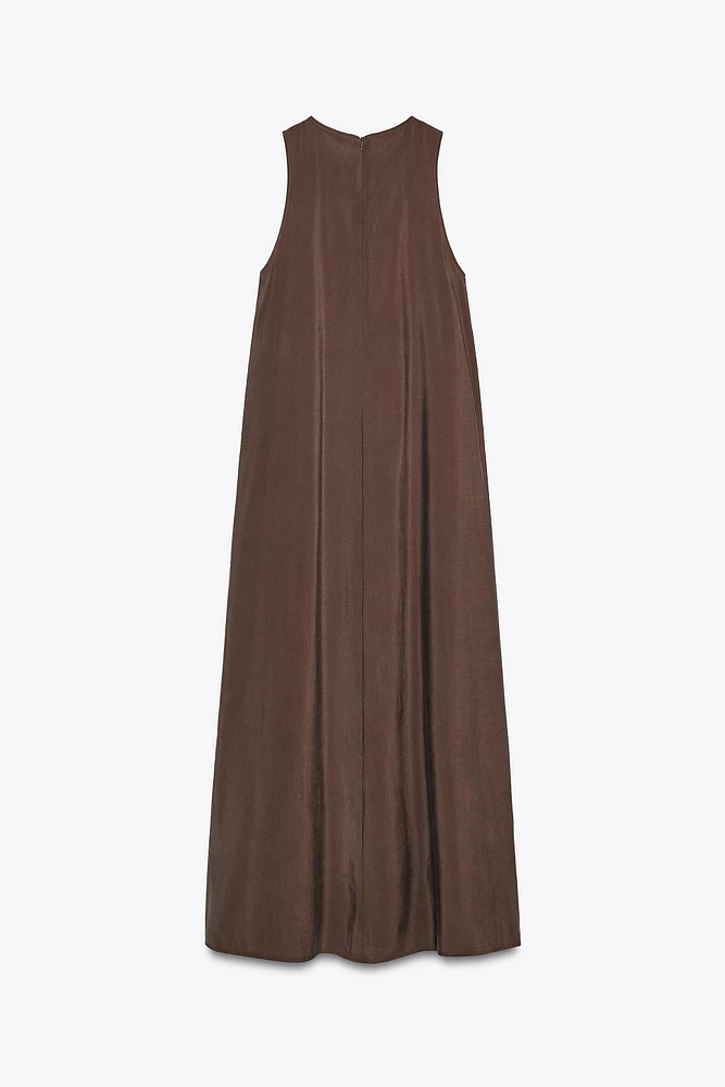 ROBE MI-LONGUE FLUIDE À VOLUME