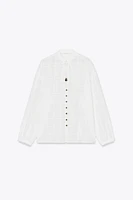 WOODEN BUTTON BLOUSE