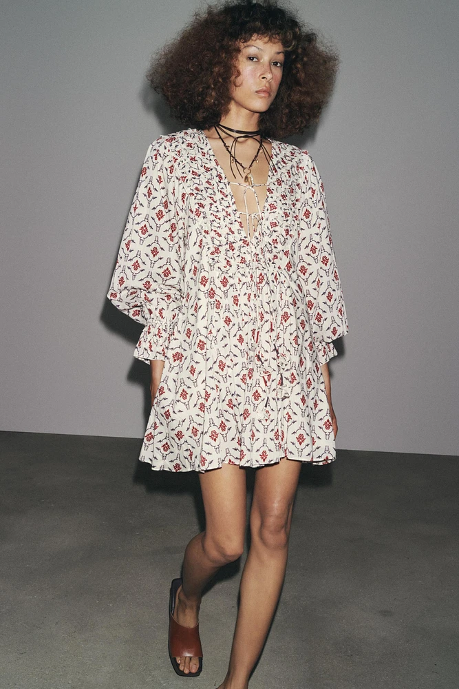 ZW COLLECTION PRINTED SHORT DRESS
