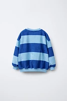 TOWEL EFFECT SWEATSHIRT WITH LABEL