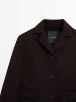 Short wool blend jacket
