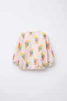 ICE CREAM PRINT SWEATSHIRT