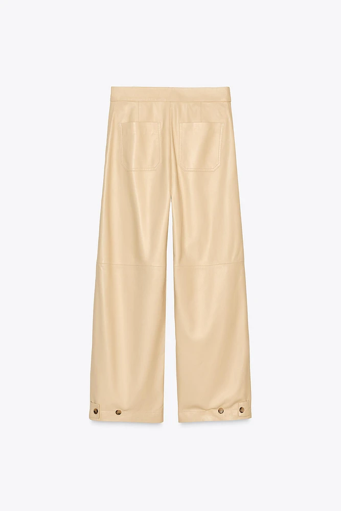 100% LEATHER BALLOON PANTS ZW COLLECTION