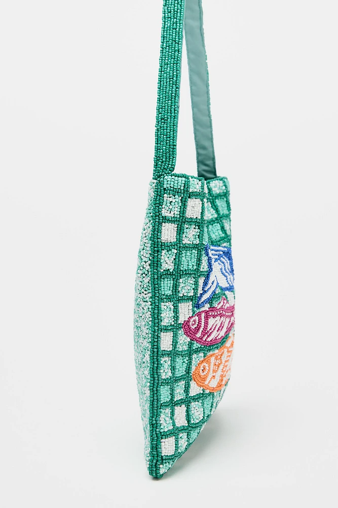 MINI SAC SEAU FANTAISIE POISSONS