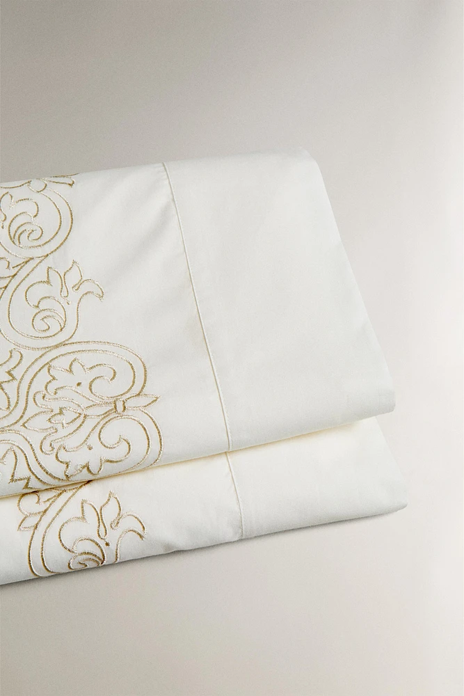 EMBROIDERED FLAT SHEET