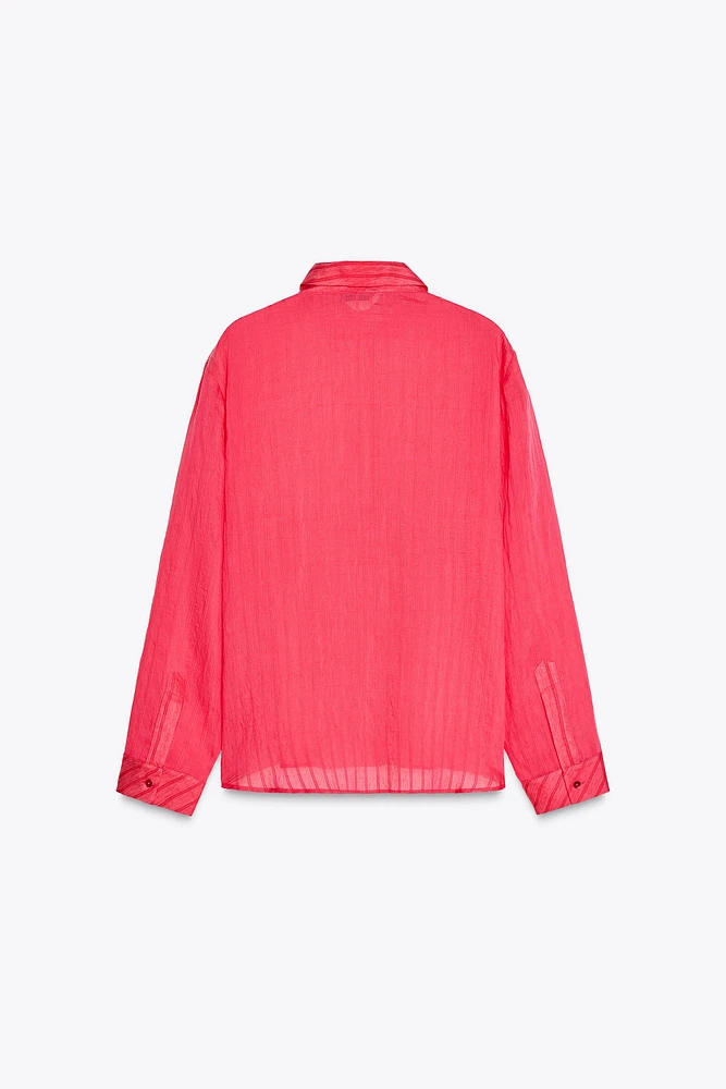 CHEMISE À RAYURES TISSÉE