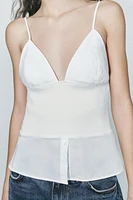 COMBINED POPLIN TOP