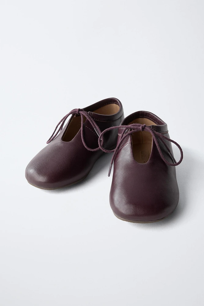 ZARA TIMELESS - LEATHER DERBY SHOES