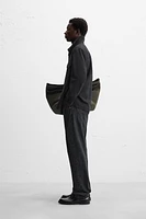 TEXTURED STRETCH OVERSHIRT