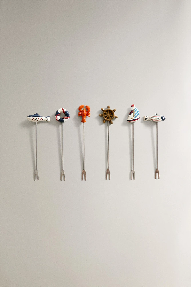SET OF MARINE APPETIZER SKEWERS (SET OF 6)