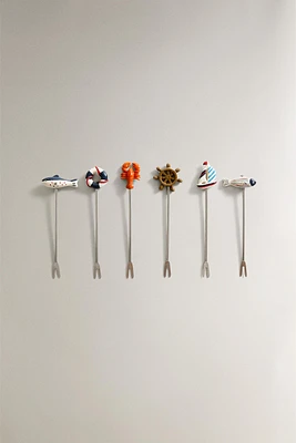 SET OF MARINE APPETIZER SKEWERS (SET OF 6)