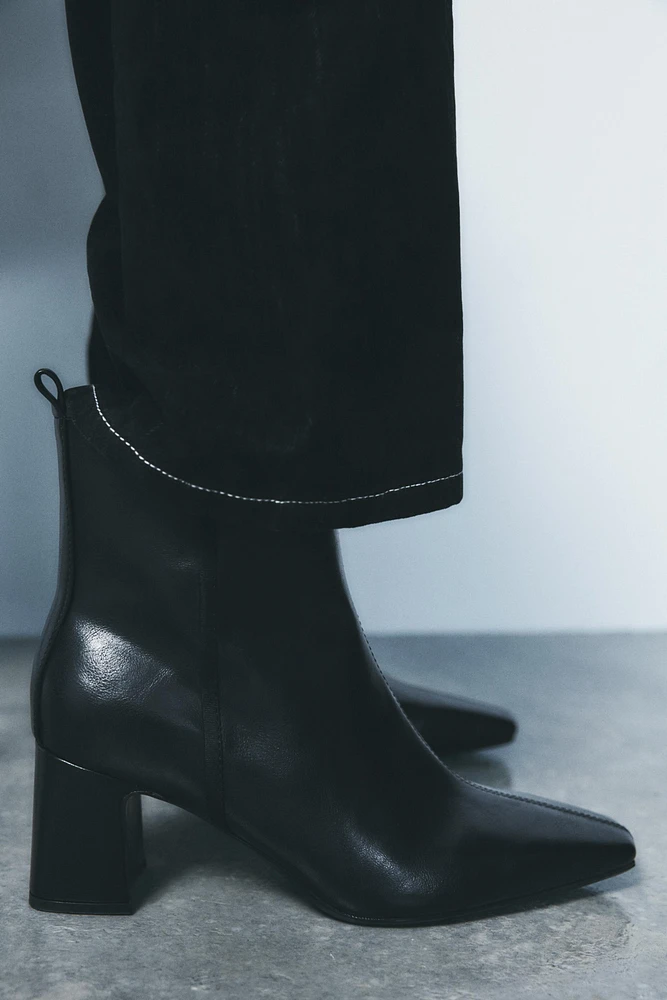 POINTED TOE HEELED ANKLE BOOTS