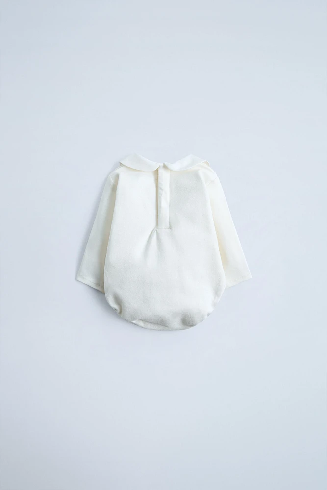 BODY COL CLAUDINE BRODÉ FLEURS