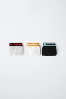AGES 6-14/ THREE-PACK OF TEXT BOXERS