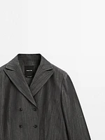 Veste de tailleur fluide en lin mélangé