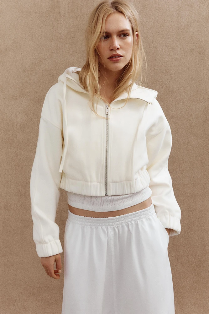 HOODED FELT TEXTURE JACKET