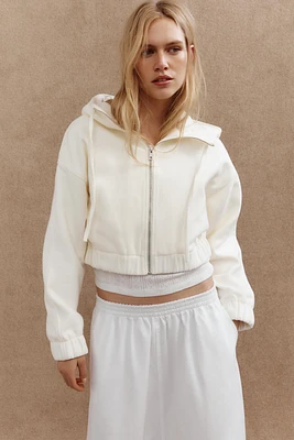 HOODED FELT TEXTURE JACKET