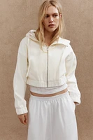 HOODED FELT TEXTURE JACKET