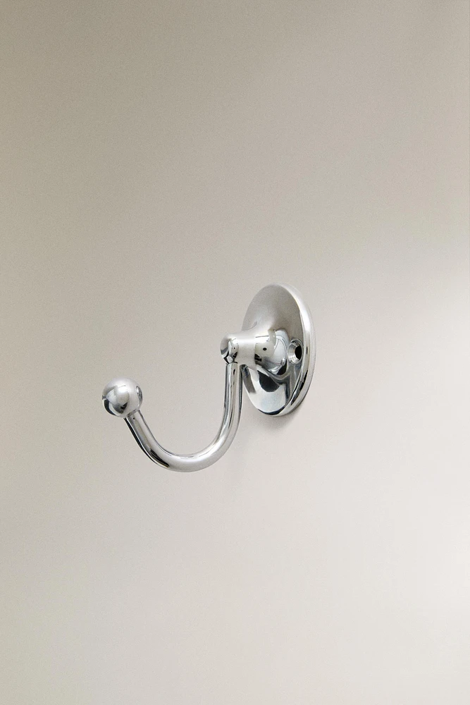 SHINY SILVER WALL HOOK