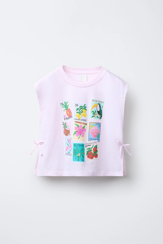 RIBBON PRINT T-SHIRT