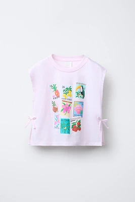 RIBBON PRINT T-SHIRT