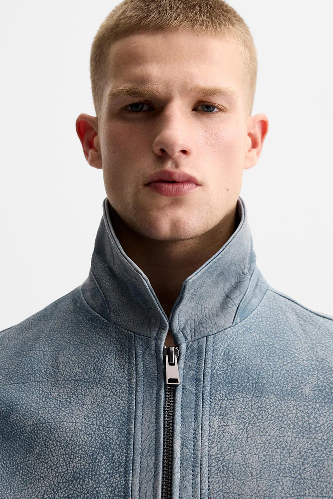 WASHED LEATHER JACKET