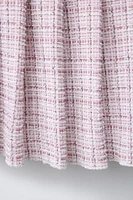 PLEATED TEXTURED WEAVE SKIRT