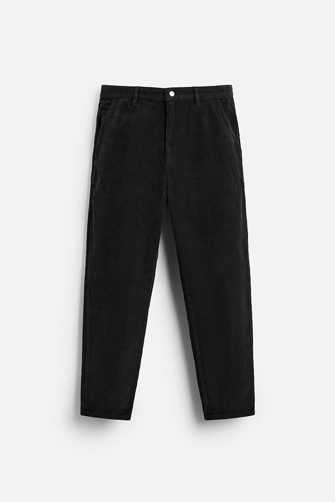 PANTALON COUPE CAROTTE EN DRAP