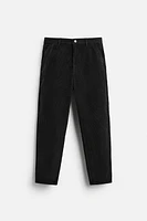 PANTALON COUPE CAROTTE EN DRAP
