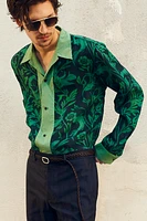 CHEMISE EN SOIE À IMPRIMÉ CARPES ÉDITION LIMITÉE