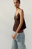 LACE CHIFFON TOP