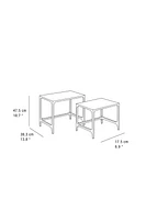 WOODEN NEST OF SIDE TABLES (SET OF 2)