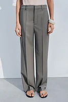 100% WOOL STRAIGHT LEG PANTS ZW COLLECTION