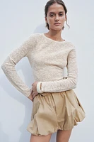 TOP EN MAILLE À TEXTURE