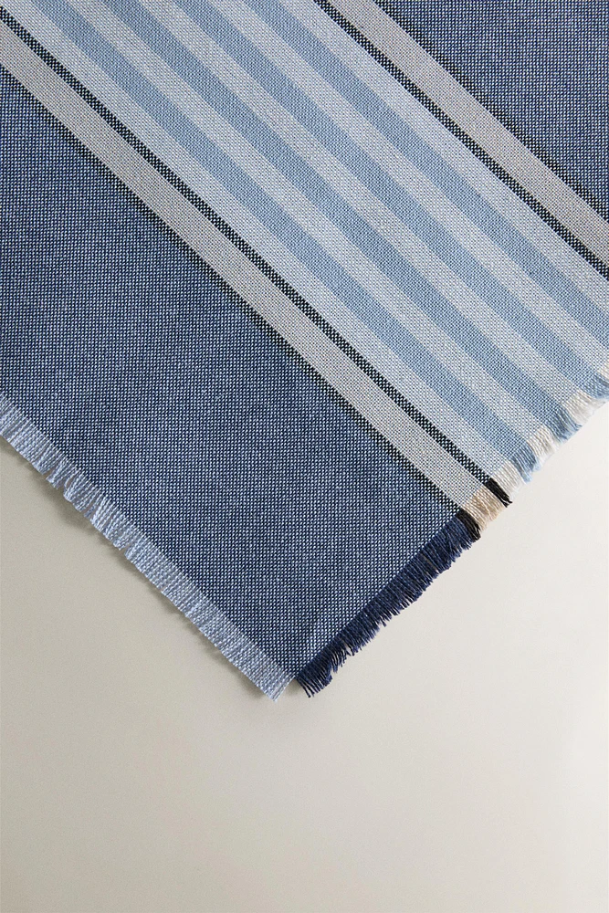 SET OF STRIPED DYED THREAD NAPKINS (SET OF 2)
