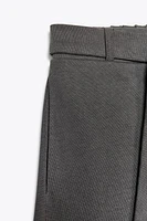 WIDE LEG BELTED PANTS