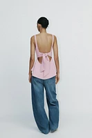 PEPLUM BOW TOP